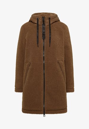 Cecil, STRUKTURMIX TEDDY-MANTEL MIT KAPUZE - Manteau court - dark toffee brown