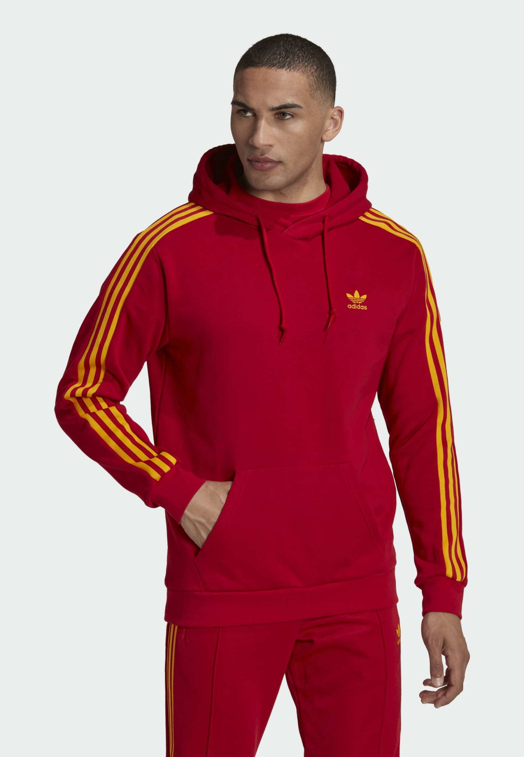 adidas Originals STRIPES - Sweat à capuche - red/rouge - ZALANDO.FR