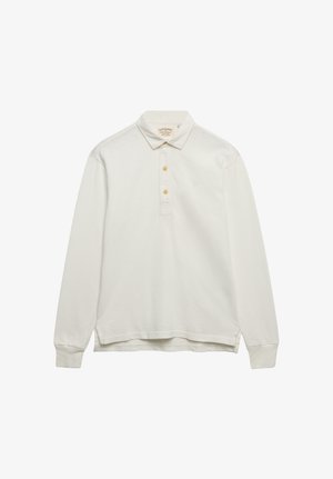 Superdry & Co, SUPERDRY CLASSIC PREPPY LONG SLEEVED TOP.. - Polo shirt - bone white