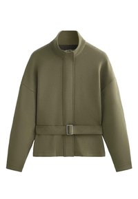 BELTED WITH BRUSHED  - Overgangsjakke - khaki