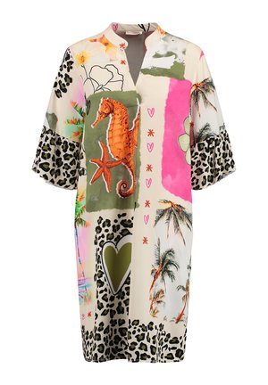 Key Largo MOSAIC V-NECK - Jurk - khaki