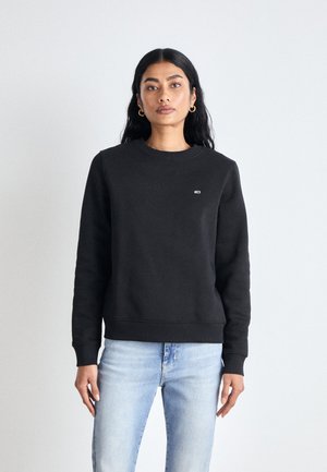 Tommy Jeans FLAG CREW - Sweatshirt - black