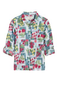 Chemisier Floral French Connection - Taille 0 (US) - Noir/bleu, Viscose, Trou De Serrure - Neuf Sans étiquette