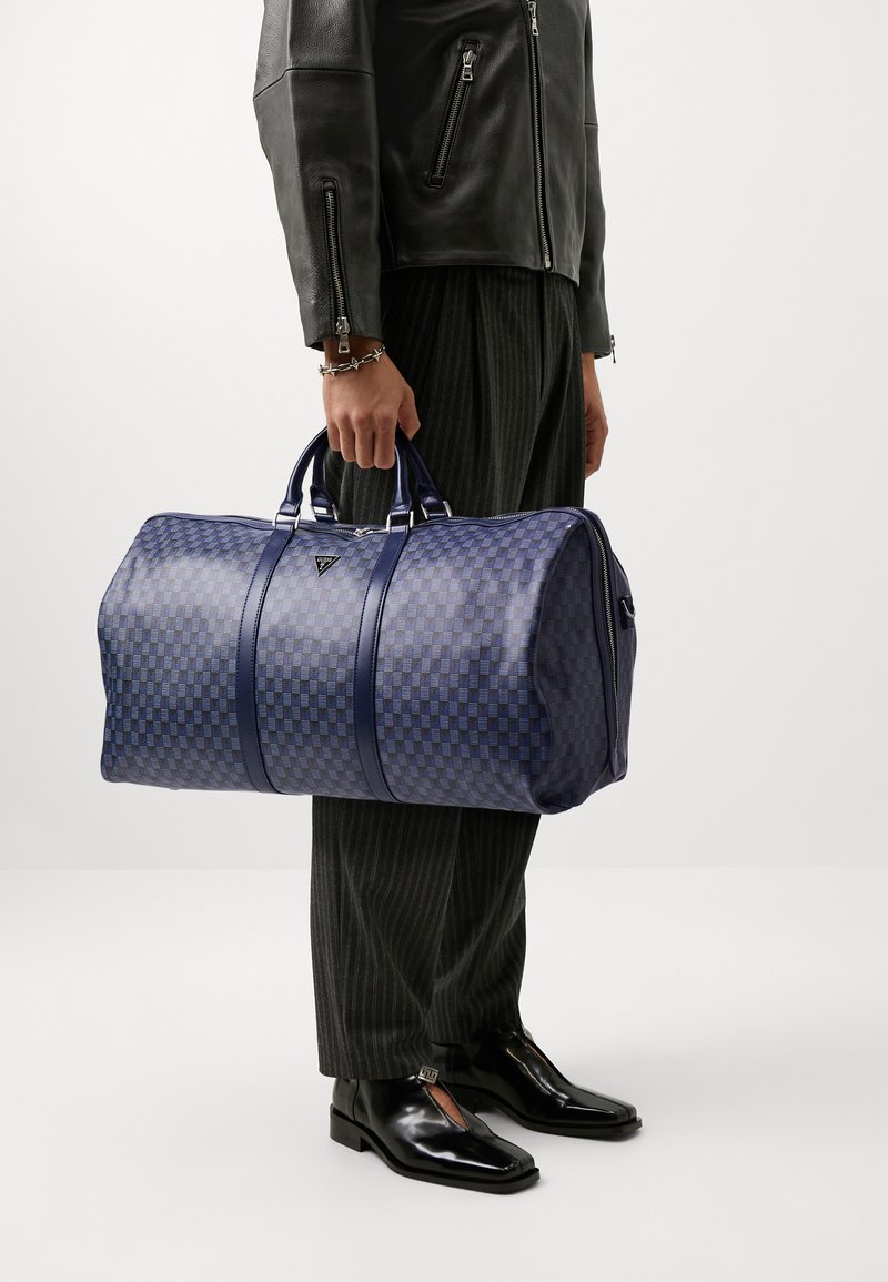 Sac De Voyage GUESS Pisa Double Zip Weekender – Gris/bleu, Homme, Polyuréthane