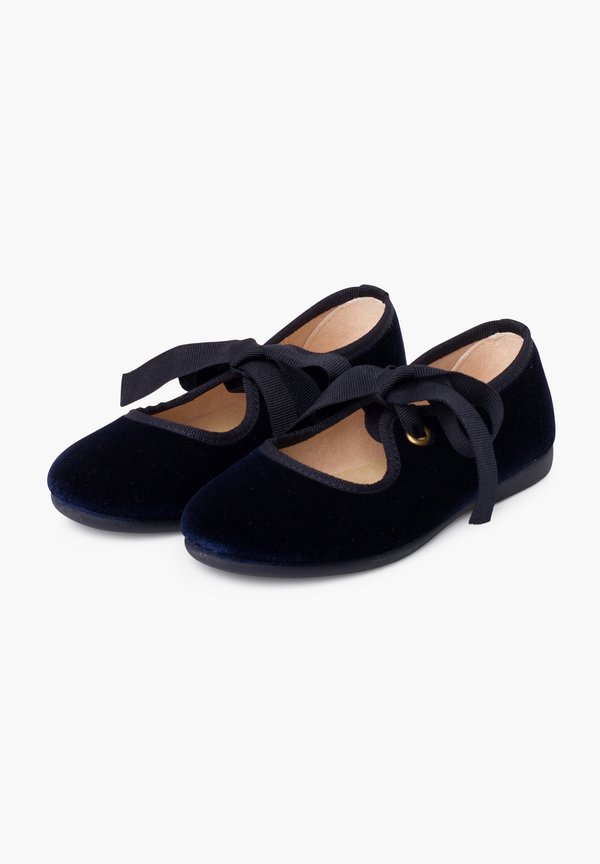 MERCEDITAS TERCIOPELO LAZO FAYA NIÑA – Lauflernschuh – azul marino