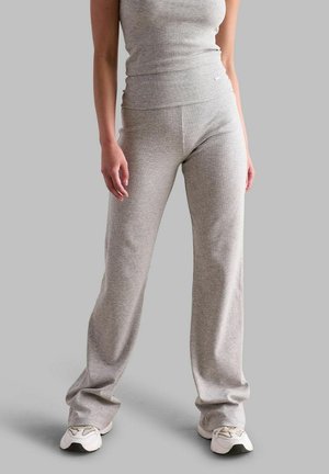 EASE RIBBED - Broek - grey melange