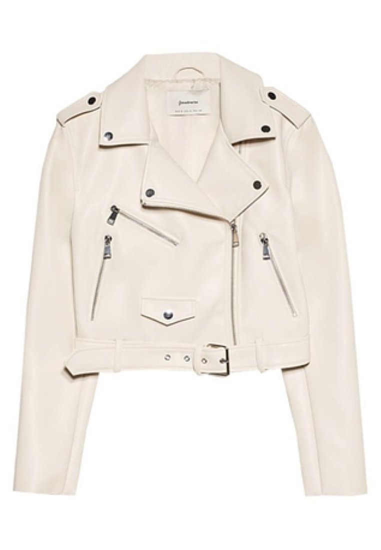 Damen Leichte Jacken | Stradivarius Kunstlederjacke white/weiß - JH94352 Damen Leichte Jacken | Stradivarius Kunstlederjacke white/weiß - JH94352