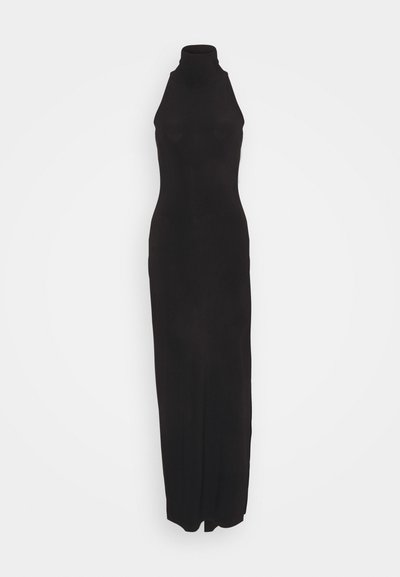 Norma Kamali HALTER TURTLE SIDE SLIT GOWN - Φόρεμα από ζέρσεϊ - black