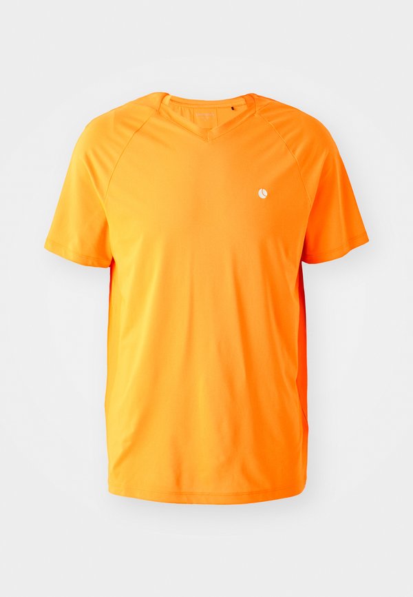 ACE V NECK  - Print T-shirt - shocking orange3