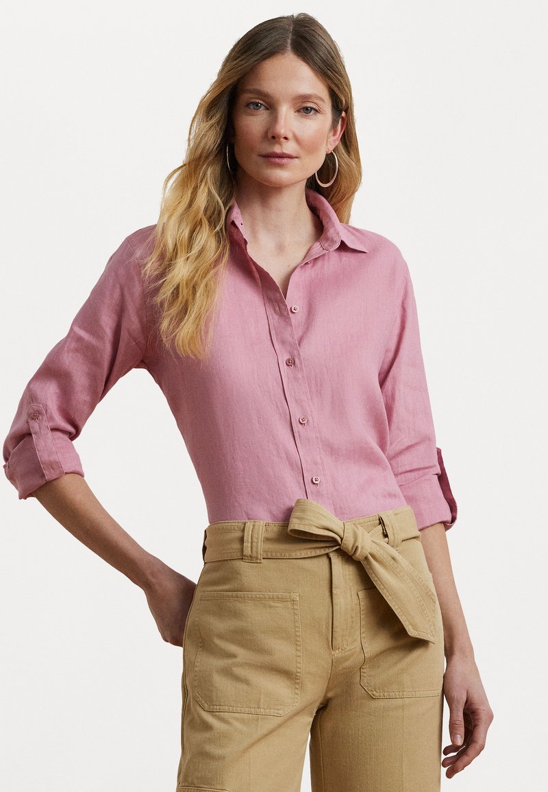Lauren Ralph Lauren - TISSUE LINEN SHIRT - Skjorte - rose mauve, Forstørre