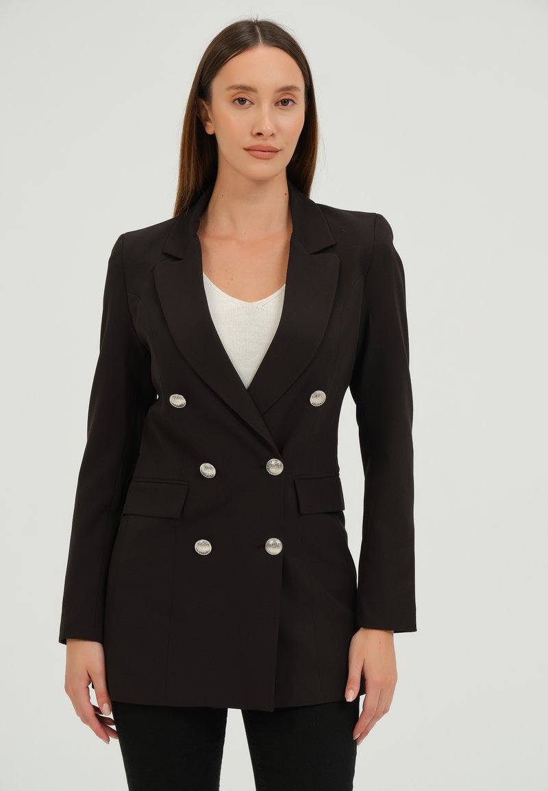 Basics and More Short coat - black - Zalando.ie