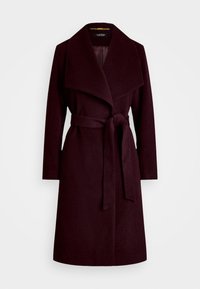 BELTED WOOL BLEND WRAP COAT - Klassisk kappa / rock - pinot noir