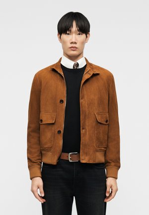 Veste en cuir - sabbia