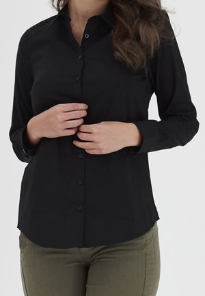 Button-down blouse - black