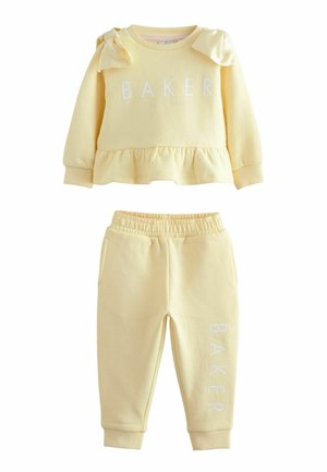 REGULAR FIT - BOW SLEEVE JOGGERS SET - Træningssæt - yellow