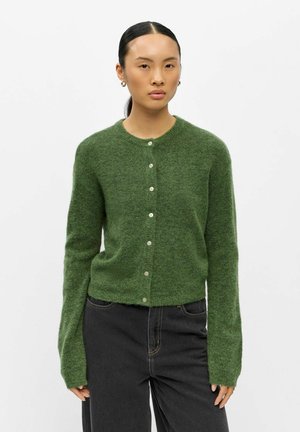 Object OBJAGATE L/S RE KNIT CARDIGAN NOOS - Gilet - bronze green