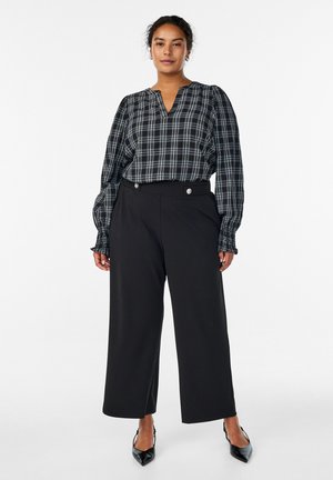 LOOSE WITH POCKETS - Hlače - black silver