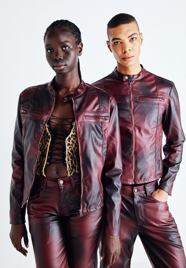 OXBLOOD PISTON UNISEX - Faux leather jacket - oxblood