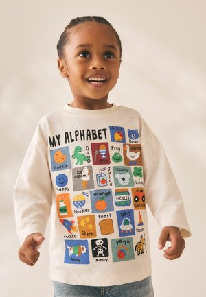 Next, REGULAR FIT - LONG SLEEVE GRAPHIC T-SHIRT . - Langarmshirt - white alphabet