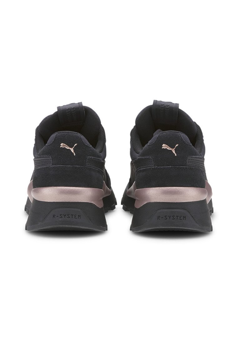 puma black and rose gold trainers