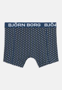 Boxer shorts da uomo in navy con un motivo geometrico. Realizzati in tessuto morbido, presentano una vita spessa blu con il logo "BJÖRN BORG".