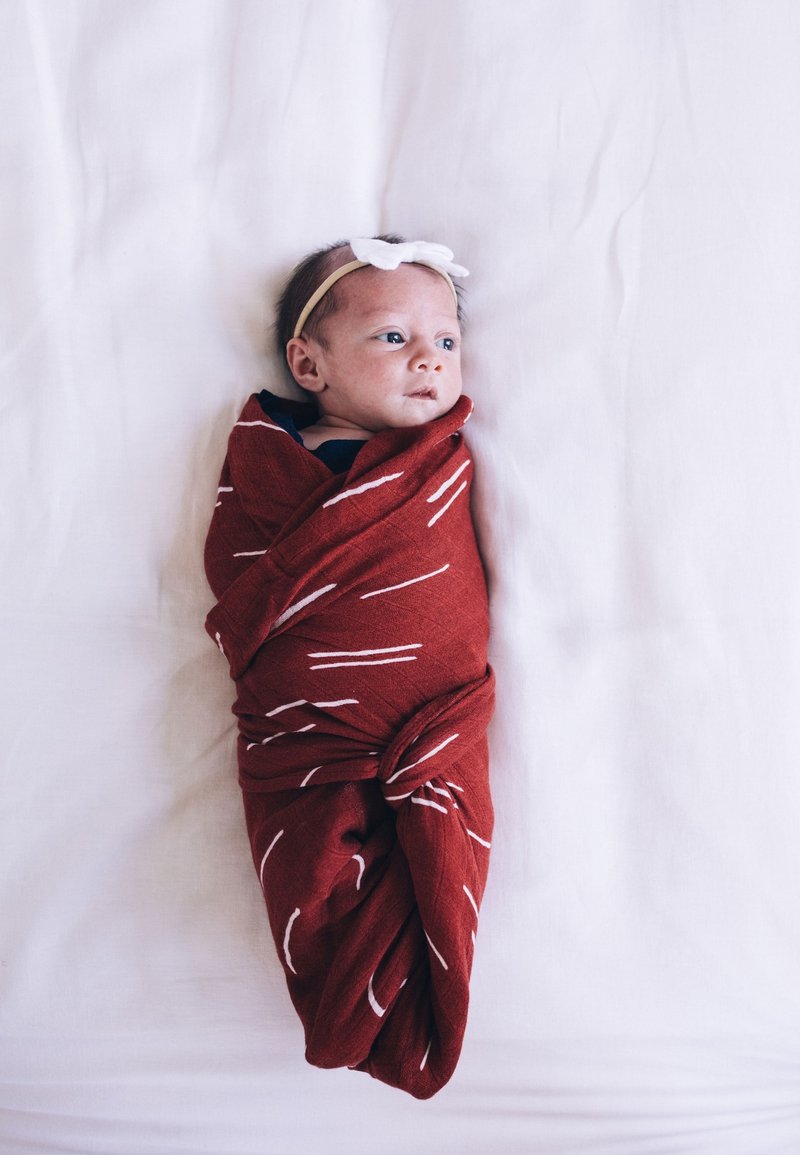 Little Unicorn DELUXE SWADDLE SINGLE Mullwindel bakedclay/braun