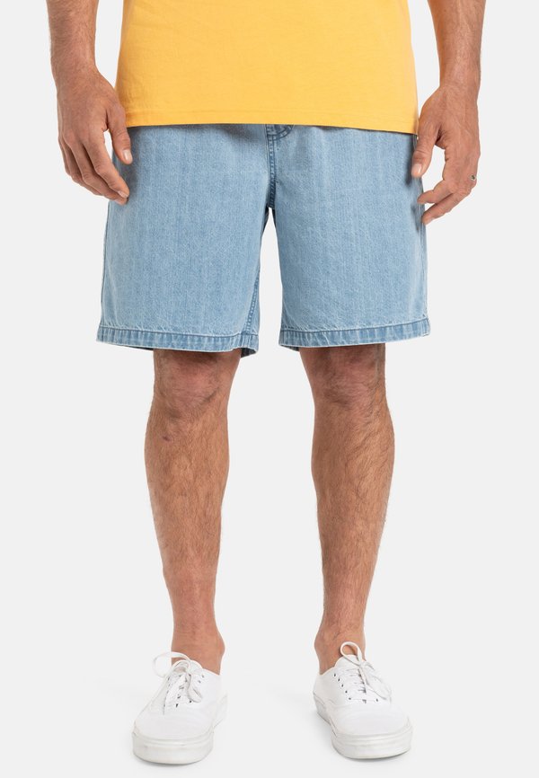 TAXER - Denim shorts - stone wash