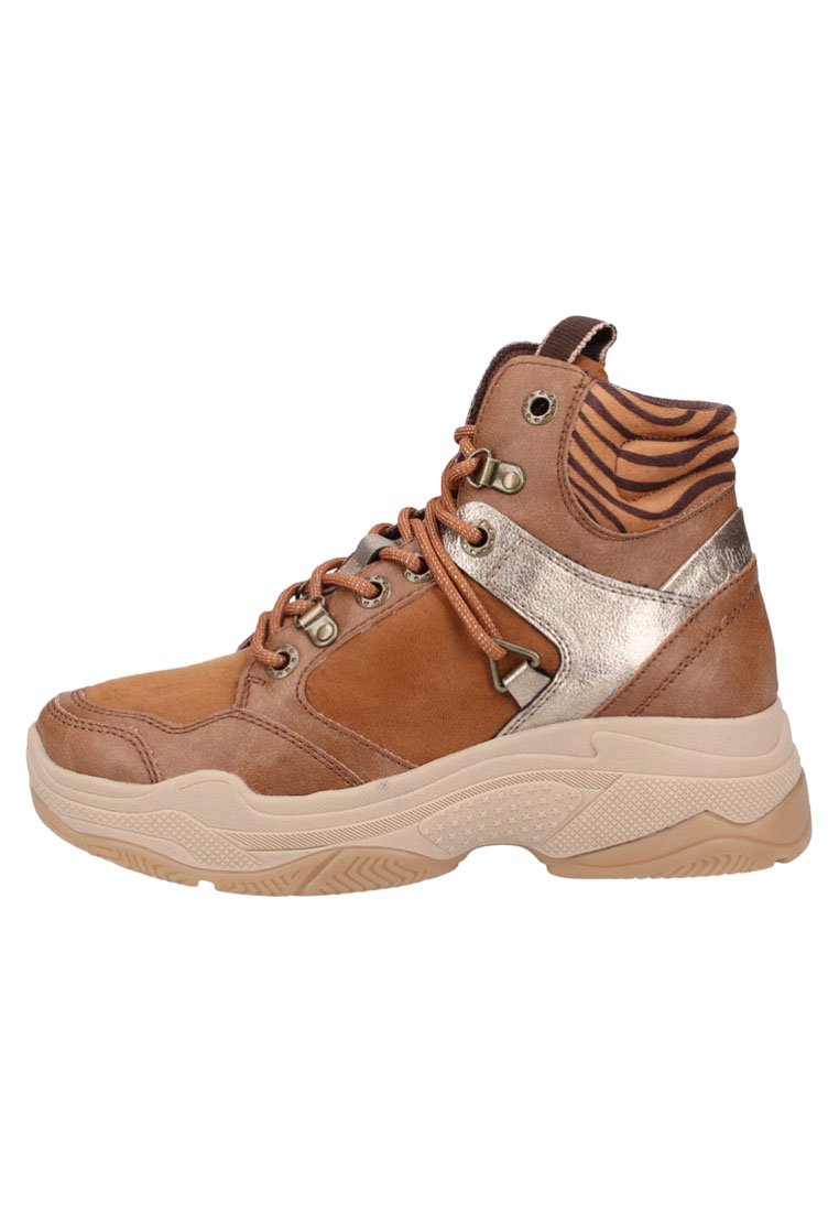 s.Oliver Bottines à lacets - dark cognac