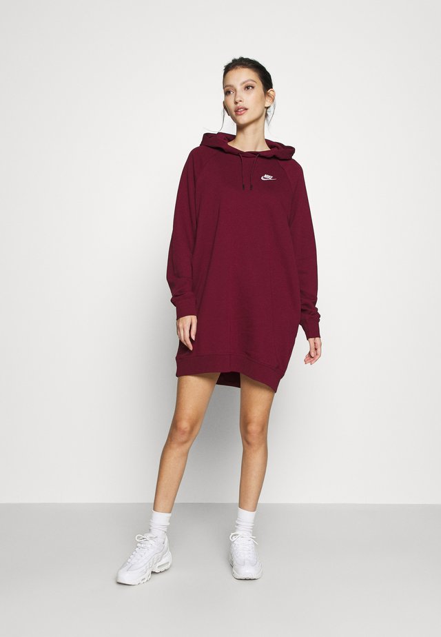 DRESS - Robe d'été - dark beetroot/white
