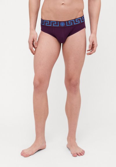 Versace UNDERPANTS LOW RISE - Briefs - dark aubergine/ink blue