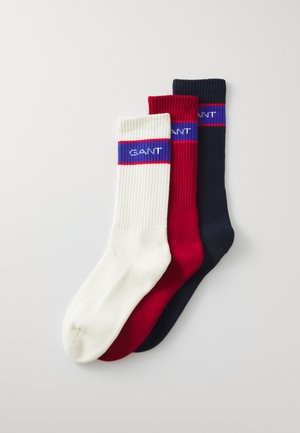 EXCLUSIVE HERITAGE 2.0 SPORT SOCKS 3-PACK - Strumpor - ruby red