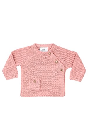 MIT SEITLICHER KNÖPFUNG - Strickjacke - rosa