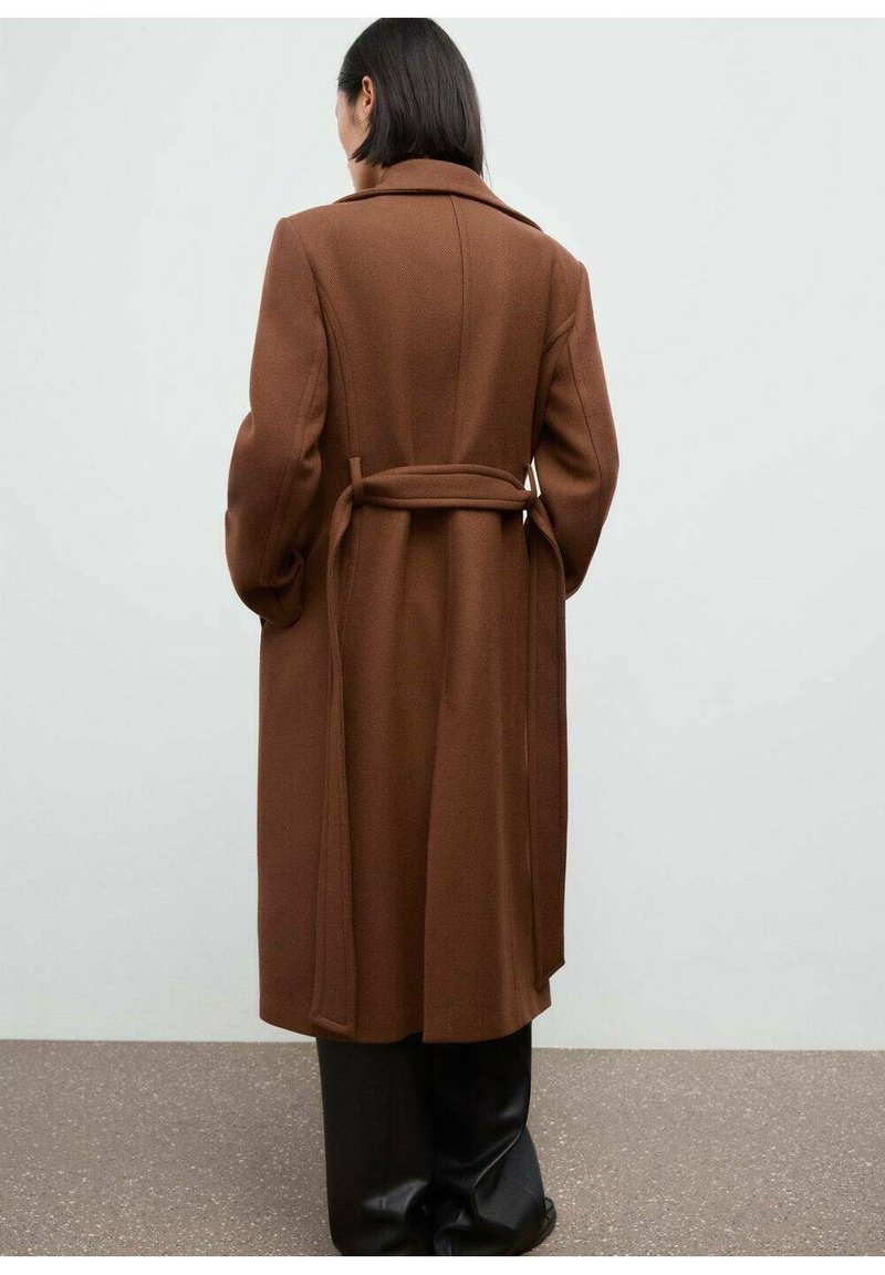 Manteau Uptown Classic En Cuir Et Cachemire - Taille 50 - Marron/beige - Occasion Très Bon état