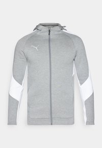 HOODED JACKET - Sweatjakke - medium gray heather/silver/white