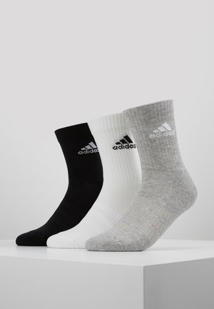 CUSH 3 PACK UNISEX - Sportsocken - medium grey heather/black