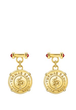 Ohrringe - gold-coloured red