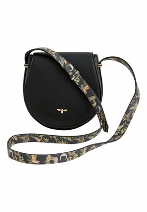 WOODLAND TOILE SADDLE - Cross body bag - black