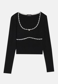Strickpullover - black/off-white