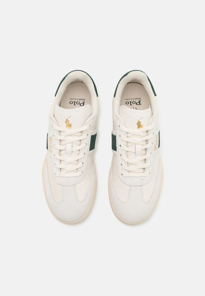 Polo Ralph Lauren HERITAGE AERA LEATHER-SUEDE SNEAKER - Sporta apavi - bianco/forest