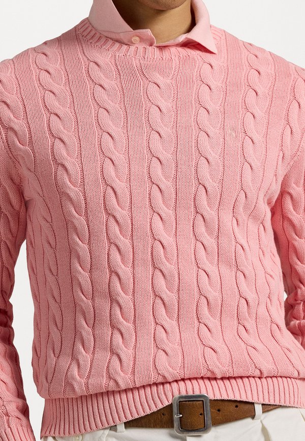 CABLE-KNIT MINERAL-DYED COTTON SWEATER - Jumper - rose4