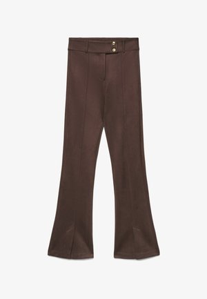 Calliope, PANTALONE LUNGO TINTA UNITA - Trousers - cioccolato scuro