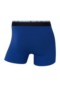 Boxer bleu pour homme avec ceinture noire avec inscription blanche « CR7 Cristiano Ronaldo ».