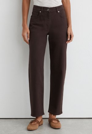 Reiss, REGULAR FIT - SELIN MID-RISE - Jeans Straight Leg - chocolate