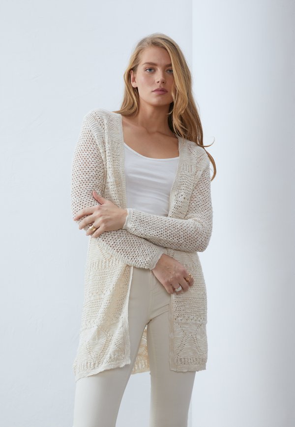 Strickjacke - beige