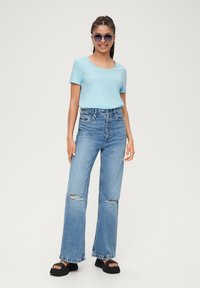 QS O SHAPE - T-shirt basique - helles türkis