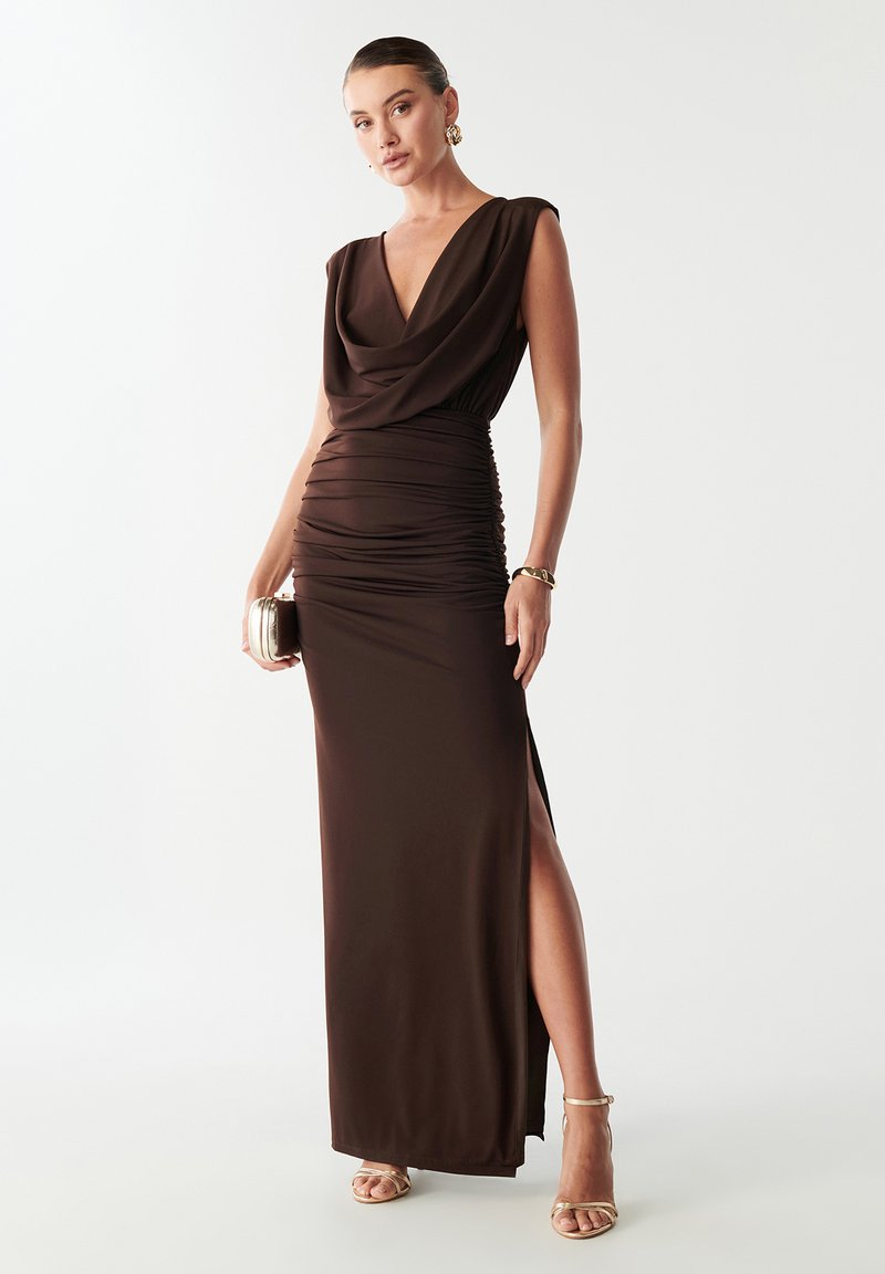 BWLDR KAYLIE MAXI DRESS - Jersey dress - chocolate/brown - Zalando.ie