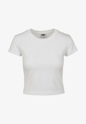LADIES STRETCH JERSEY CROPPED TEE - T-paita - white