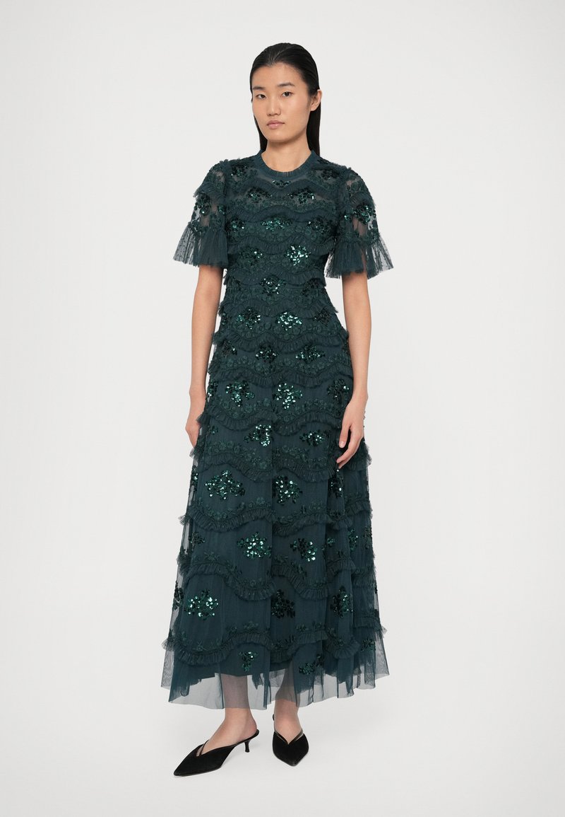 ghost emerald green dress GHOST LONDON Meryl Dress