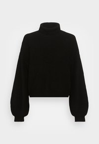 Vero Moda Tall - VMYVONNE ROLLNECK ROLLEDGE  - Džemperis - black Miniatūras attēls 1