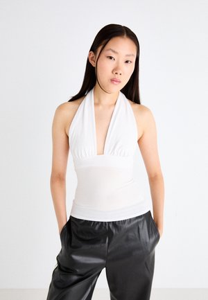 DEEP HALTERNECK - Top - white
